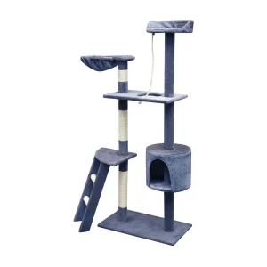 Bellmead  Kattenkrabpaal met sisal krabpalen 150 cm donkerblauw