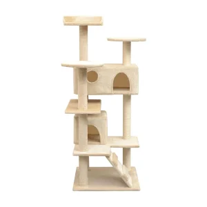 Bellmead  Kattenkrabpaal met sisal krabpalen 125 cm beige