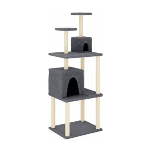 Bekk  Kattenmeubel met sisal krabpalen 167 cm donkergrijs