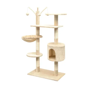 Bellmead  Kattenkrabpaal met sisal krabpalen 125 cm beige