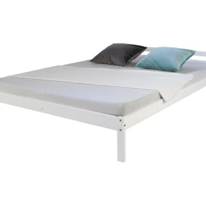Bed 140×200 cm wit massief hout Bed 140×200 cm wit massief hout