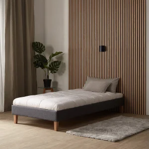 Bedframe 90×200 cm grijs Gestoffeerd Bedframe 90×200 cm grijs Gestoffeerd