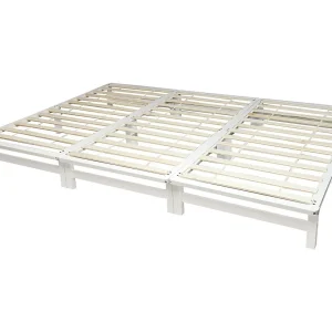 Bed 270×200 cm wit houten familiebad