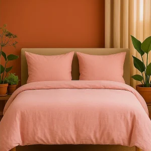 Beddengoed van Roze Katoenen Gaze 240 x 220 cm, Omkeerbaar en Comfortabel