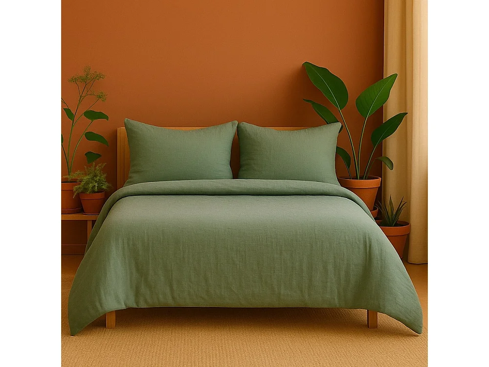 Beddengoedset van Dubbellaagse Katoenen Gaze 240 x 220 cm