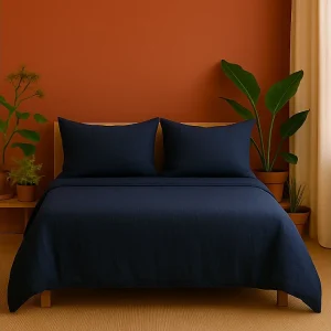 Beddengoed van blauwe katoenen gaas 240 x 220 cm Omkeerbaar – Warm in de winter, Koel in de zomer Beddengoed van blauwe katoenen gaas 240 x 220 cm Omkeerbaar – Warm in de winter, Koel in de zomer