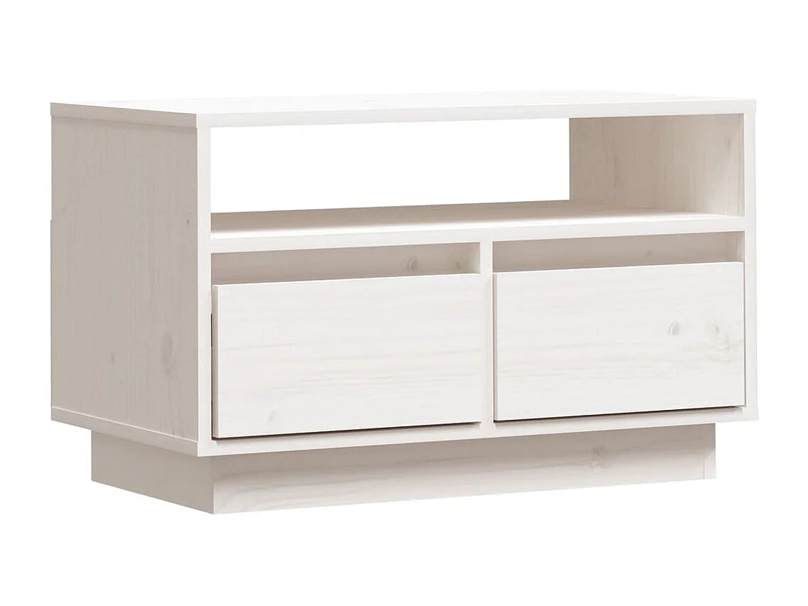 Bemidji Tv-meubel 60x35x37 cm massief grenenhout wit