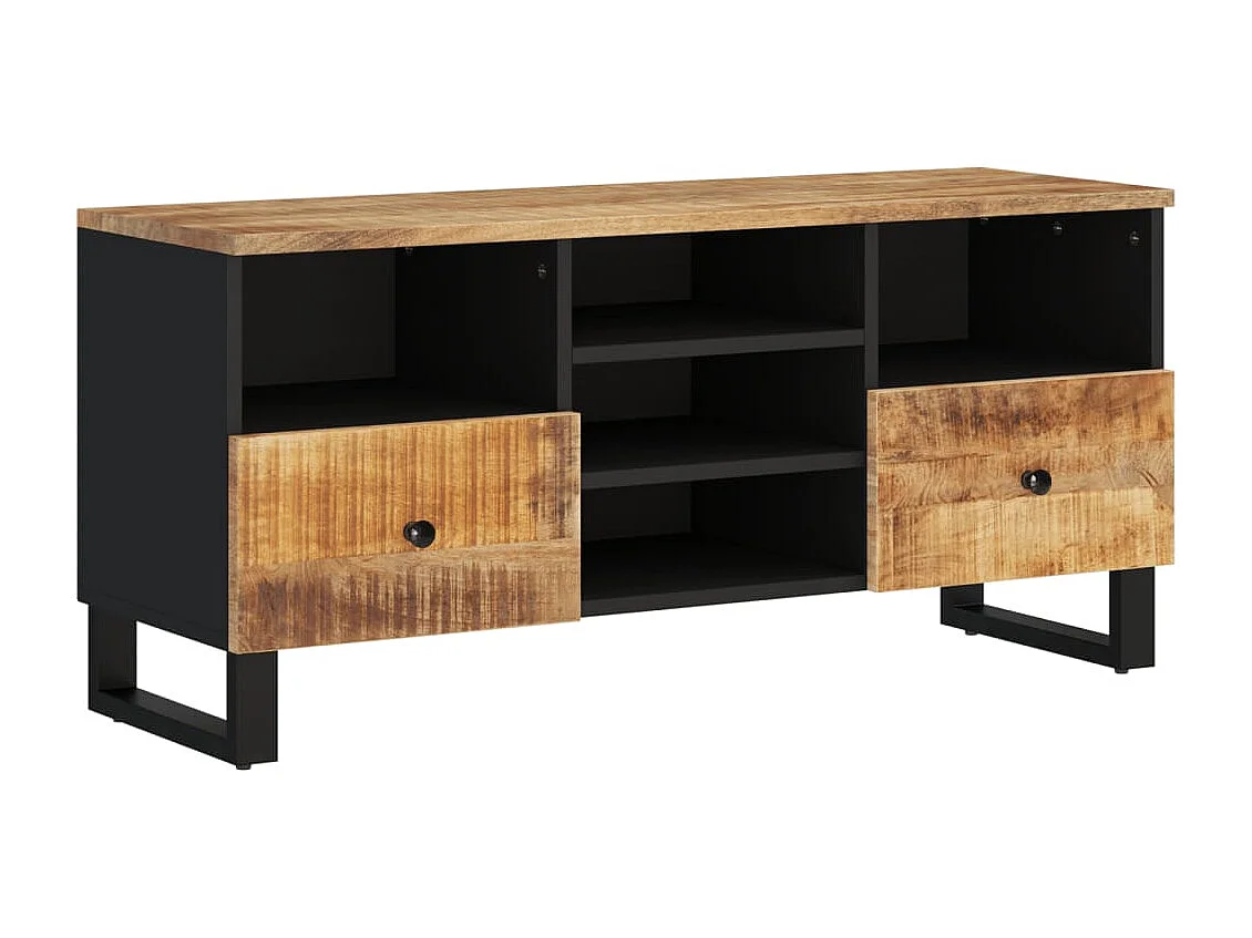 Bellport Tv-meubel 100x33x46 cm massief mangohout en bewerkt hout