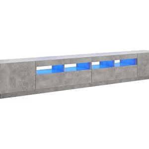 Bayside Tv-meubel met LED-verlichting 260x35x40 cm betongrijs Bayside Tv-meubel met LED-verlichting 260x35x40 cm betongrijs