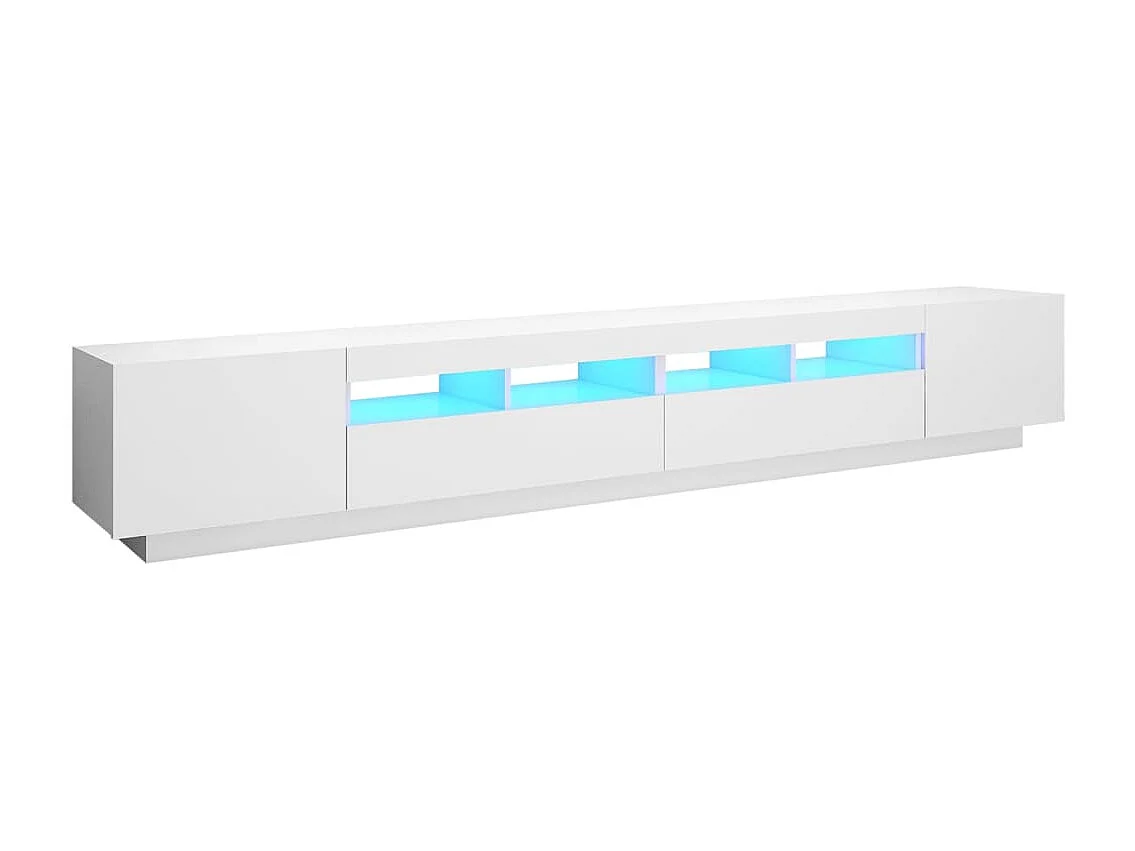 Bayside Tv-meubel met LED-verlichting 260x35x40 cm wit