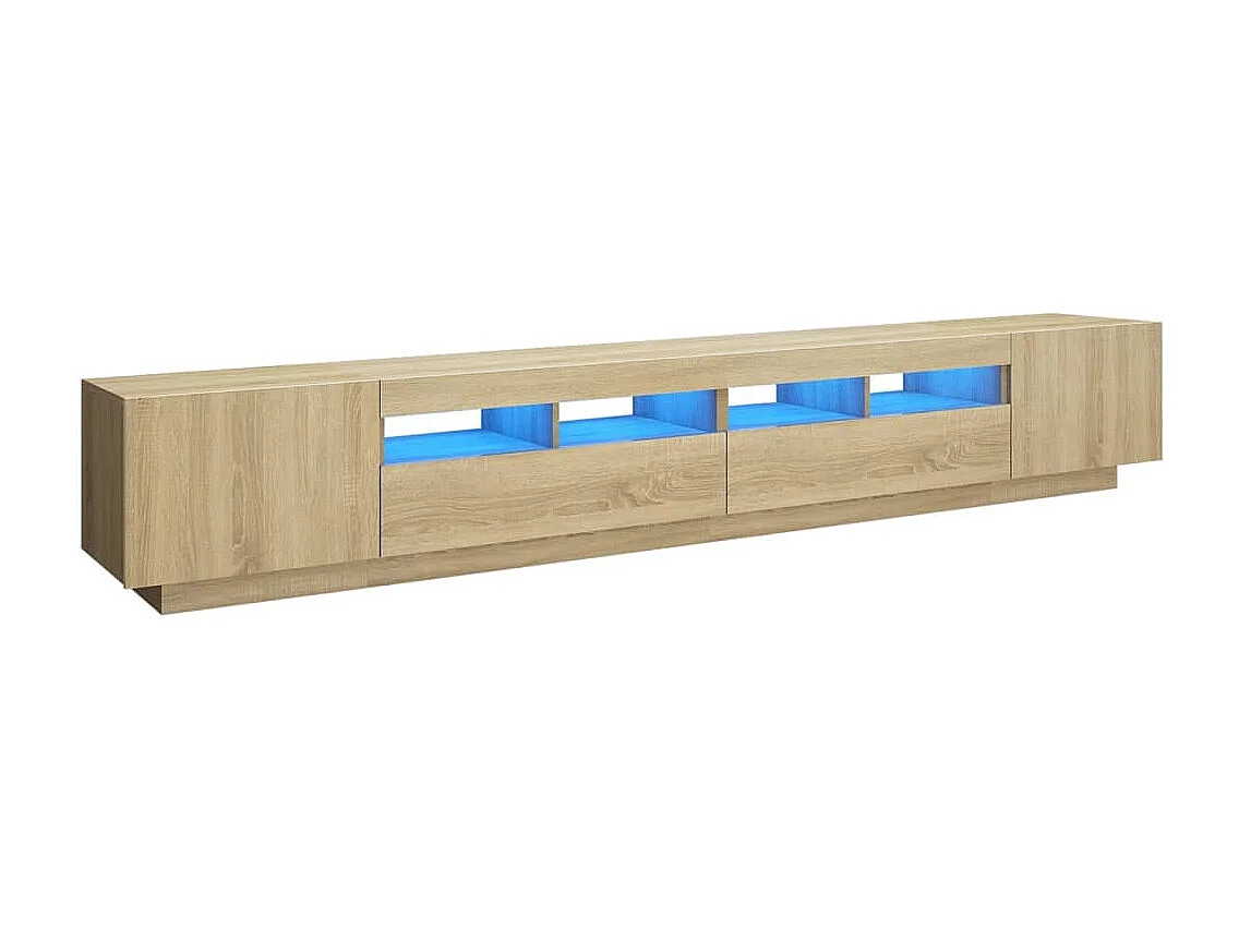 Bayside Tv-meubel met LED-verlichting 260x35x40 cm sonoma eikenkleurig