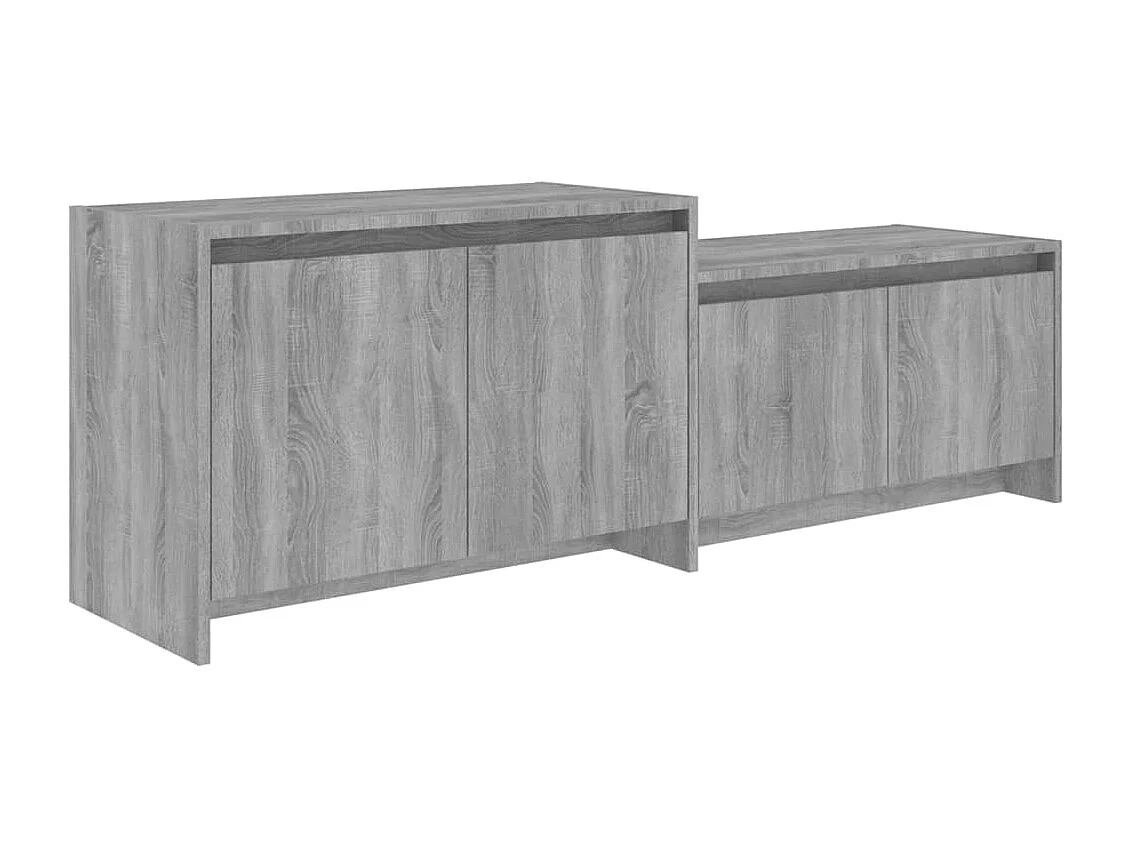 Barre Tv-meubel 146,5x35x50 cm bewerkt hout grijs sonoma eikenkleurig