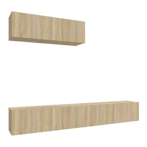 Batesburg-Leesville 3-delige Tv-meubelset bewerkt hout sonoma eikenkleurig Batesburg-Leesville 3-delige Tv-meubelset bewerkt hout sonoma eikenkleurig