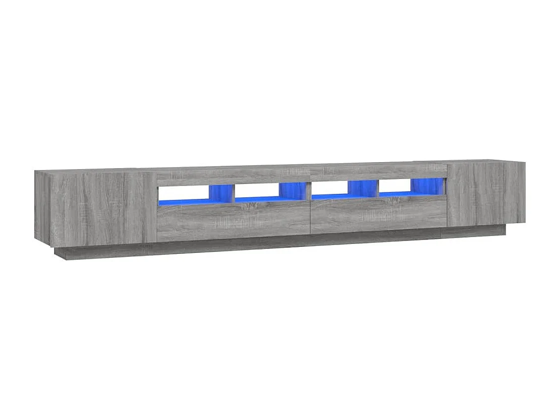 Bayside 3-delige Tv-meubelset met LED's bewerkt hout grijs sonoma eiken
