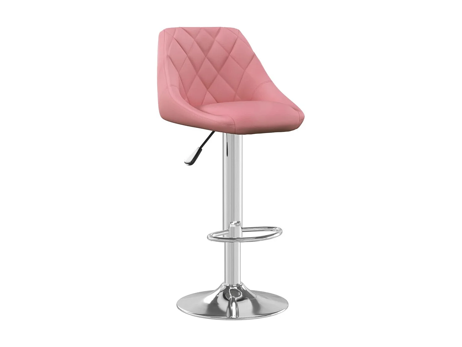 Barkruk fluweel roze