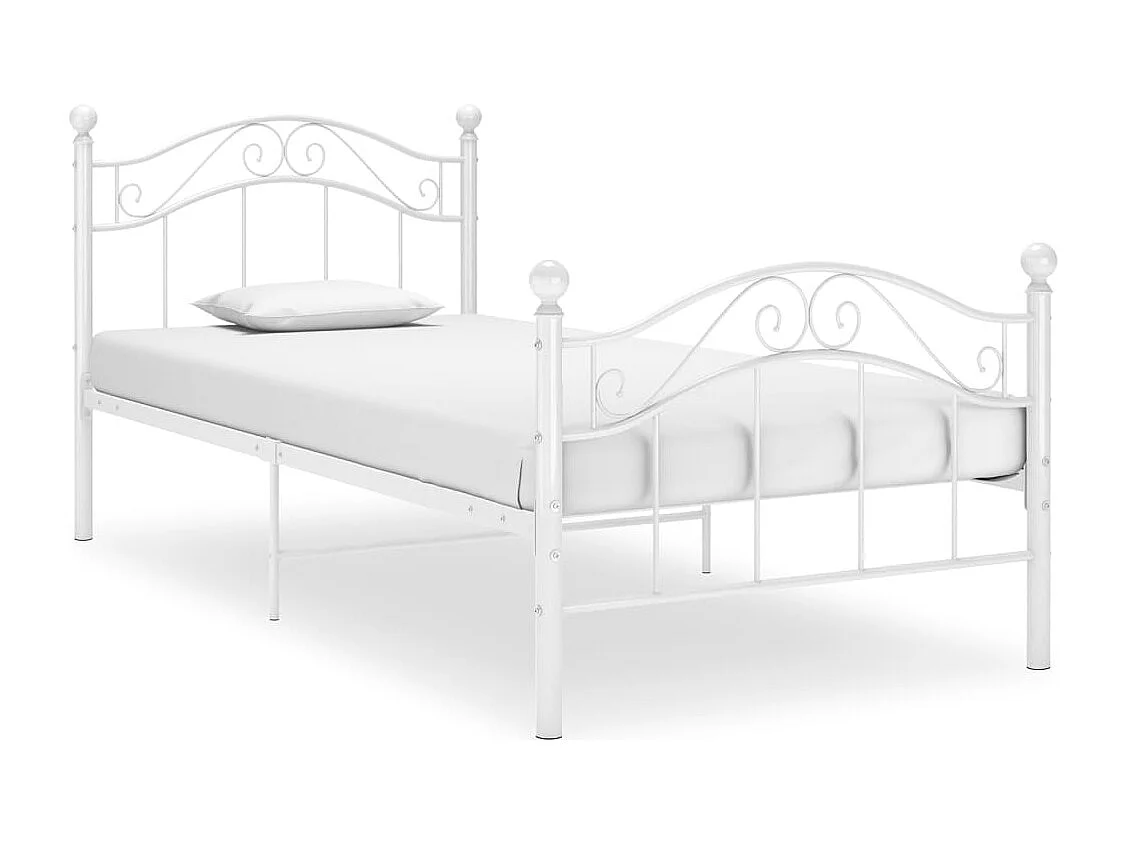 Bedframe metaal wit 90x200 cm