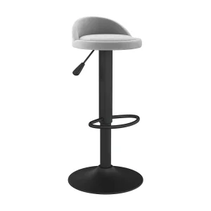 Barkruk fluweel lichtgrijs Barkruk fluweel lichtgrijs