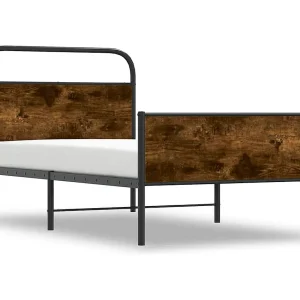 Bedframe zonder matras bewerkt hout sonoma eikenkleur 90×200 cm Bedframe zonder matras bewerkt hout sonoma eikenkleur 90×200 cm