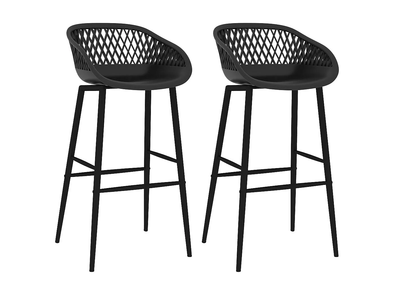 Barstoelen 2 st zwart