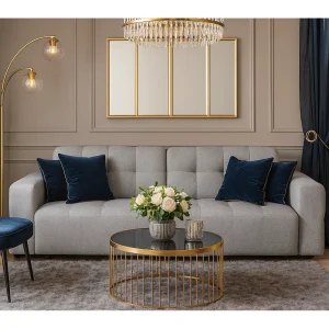 Bergamo 3-zitsbank – stof Raven 7 grijs, 244×102×70 cm Bergamo 3-zitsbank – stof Raven 7 grijs, 244×102×70 cm