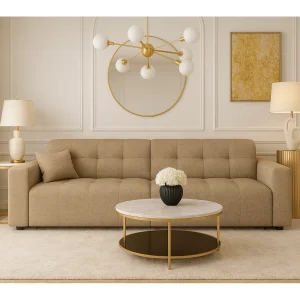 Bergamo 3-zitsbank – stof Raven 30 beige, 244×102×70 cm Bergamo 3-zitsbank – stof Raven 30 beige, 244×102×70 cm