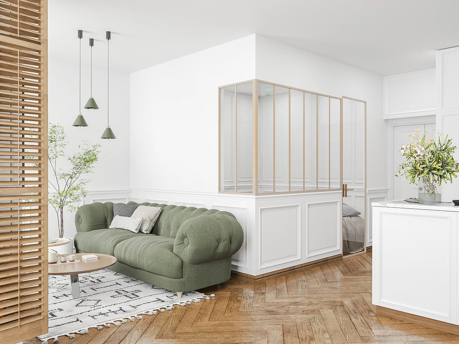 Hoekraam werkplaats van gepoedercoat aluminium - L180 x B60 x H130 cm (B x H) -Licht naturel - BAYVIEW