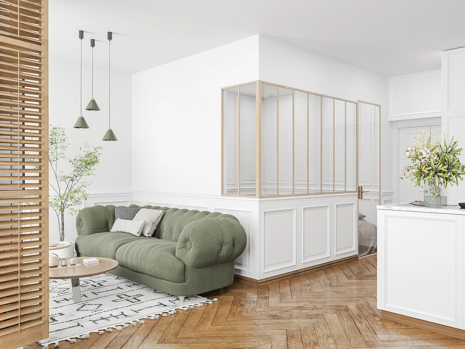 Copie fr (10074597) Hoekraam werkplaats van gepoedercoat aluminium - L180 x B60 x H130 cm (B x H) -Licht naturel - BAYVIEW