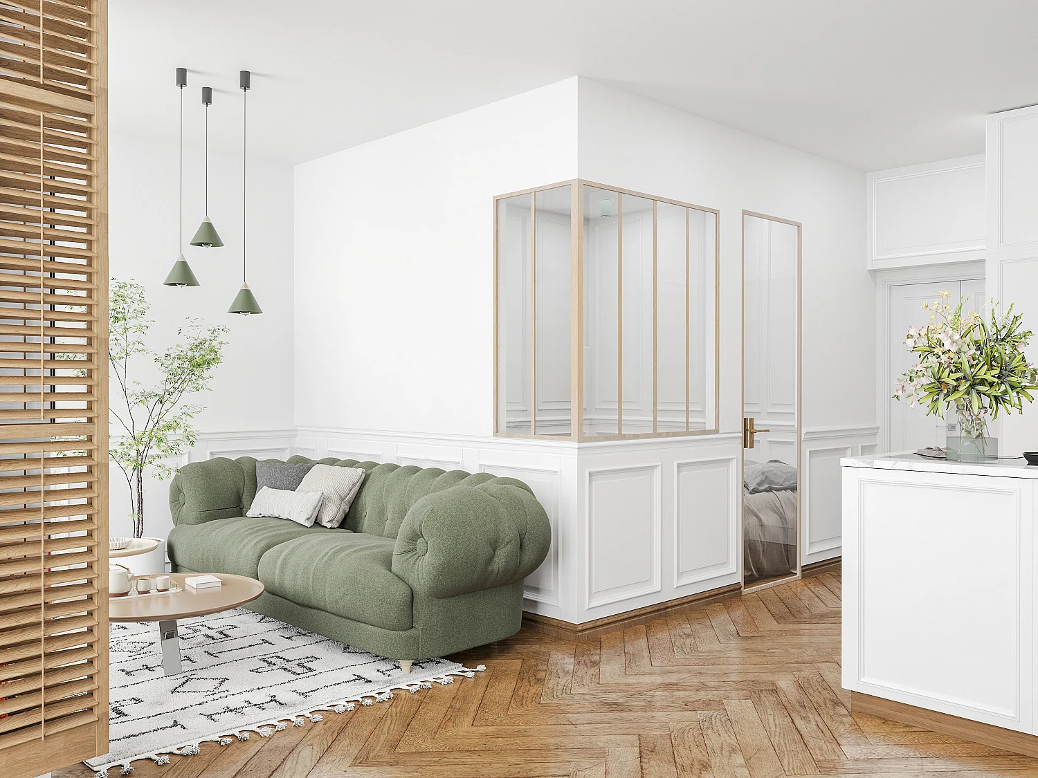Hoekraam werkplaats van gepoedercoat aluminium - L120 x B60 x H130 cm (B x H) -Licht naturel - BAYVIEW