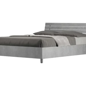Bed 140×190 zonder lattenbodem schuin bedhoofd met laatten cement Ankel Bed 140×190 zonder lattenbodem schuin bedhoofd met laatten cement Ankel