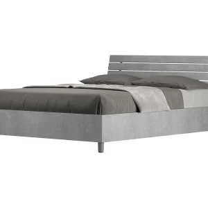 Bed 140×200 met lattenbodem schuin bedhoofd cement Ankel Bed 140×200 met lattenbodem schuin bedhoofd cement Ankel