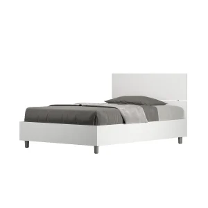 Bed 120×190 zonder lattenbodem rechte bedhoofd eiken wit Demas Bed 120×190 zonder lattenbodem rechte bedhoofd eiken wit Demas