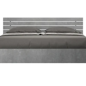 Bed 160×200 zonder lattenbodem schuin bedhoofd met laatten cement Ankel Bed 160×200 zonder lattenbodem schuin bedhoofd met laatten cement Ankel
