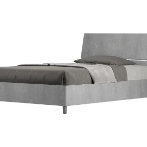 Bed 120×190 zonder lattenbodem schuin bedhoofd cement Demas Bed 120×190 zonder lattenbodem schuin bedhoofd cement Demas