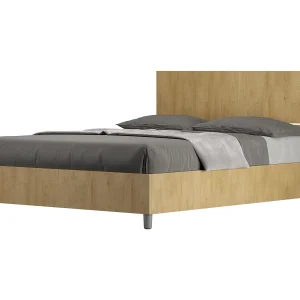 Bed 140×190 zonder lattenbodem rechte bedhoofd natuur eiken Demas Bed 140×190 zonder lattenbodem rechte bedhoofd natuur eiken Demas