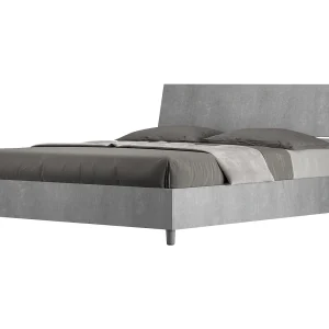 Bed 160×190 zonder lattenbodem schuin bedhoofd cement Demas Bed 160×190 zonder lattenbodem schuin bedhoofd cement Demas