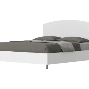 Bed 160×200 met lattenbodem bedframe eiken wit hoofdeinde kunstleer wit Antilia Bed 160×200 met lattenbodem bedframe eiken wit hoofdeinde kunstleer wit Antilia