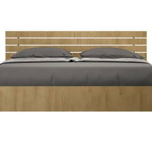 Bed 160×200 zonder lattenbodem schuin bedhoofd met laatten natuur eiken Ankel Bed 160×200 zonder lattenbodem schuin bedhoofd met laatten natuur eiken Ankel