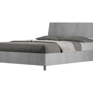 Bed 140×200 zonder lattenbodem schuin bedhoofd cement Demas