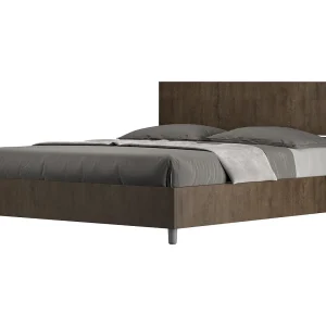 Bed 160×190 zonder lattenbodem rechte bedhoofd walnoot Demas Bed 160×190 zonder lattenbodem rechte bedhoofd walnoot Demas