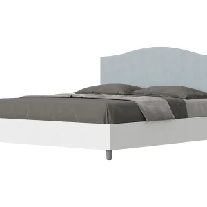 Bed 160×200 met opbergruimte bedframe eiken wit hoofdeinde microvezel lichtblauw Grace Bed 160×200 met opbergruimte bedframe eiken wit hoofdeinde microvezel lichtblauw Grace