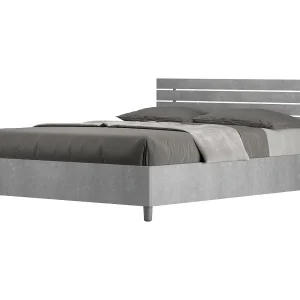 Bed 140×200 met opbergruimte rechte bedhoofd met laatten cement Ankel Bed 140×200 met opbergruimte rechte bedhoofd met laatten cement Ankel