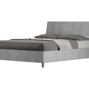 Bed 140×190 met opbergruimte schuin bedhoofd cement Demas Bed 140×190 met opbergruimte schuin bedhoofd cement Demas