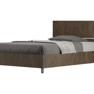 Bed 120×200 met opbergruimte rechte bedhoofd walnoot Demas Bed 120×200 met opbergruimte rechte bedhoofd walnoot Demas