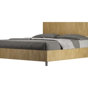 Bed 160×190 zonder lattenbodem rechte bedhoofd natuur eiken Demas Bed 160×190 zonder lattenbodem rechte bedhoofd natuur eiken Demas