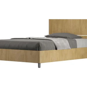 Bed 120×200 zonder lattenbodem rechte bedhoofd natuur eiken Demas Bed 120×200 zonder lattenbodem rechte bedhoofd natuur eiken Demas