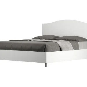 Bed 160×190 met lattenbodem eiken wit Dores