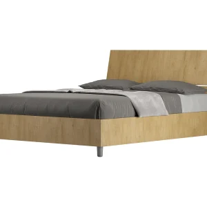 Bed 140×200 zonder lattenbodem schuin bedhoofd natuur eiken Demas Bed 140×200 zonder lattenbodem schuin bedhoofd natuur eiken Demas