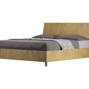 Bed 160×200 met opbergruimte schuin bedhoofd natuur eiken Demas