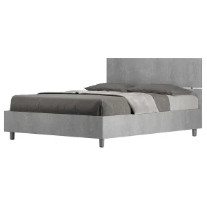 Bed 140×190 met opbergruimte rechte bedhoofd cement Demas Bed 140×190 met opbergruimte rechte bedhoofd cement Demas