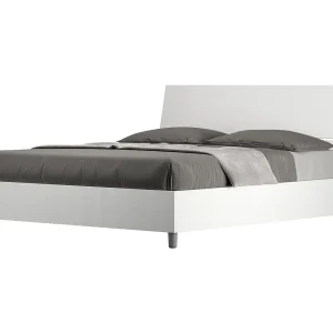 Bed 160×200 met opbergruimte schuin bedhoofd eiken wit Demas